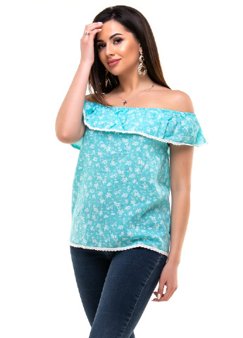 Бирюзовая блуза Olsa