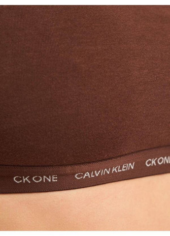 Коричневый топ бюстгальтер (2 шт.) Calvin Klein без косточек трикотаж, хлопок