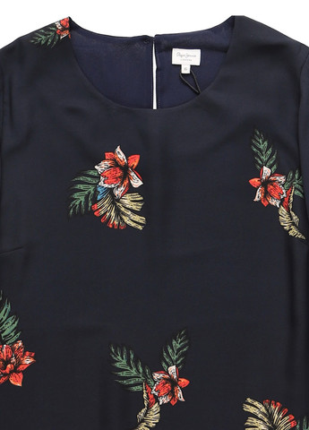 Синя кежуал сукня а-силует Pepe Jeans з квітковим принтом