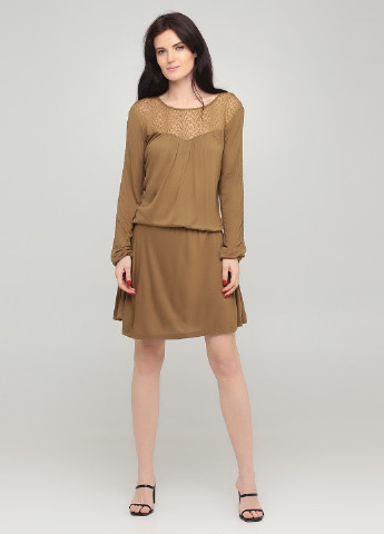 Світло-коричнева кежуал сукня Vero Moda однотонна