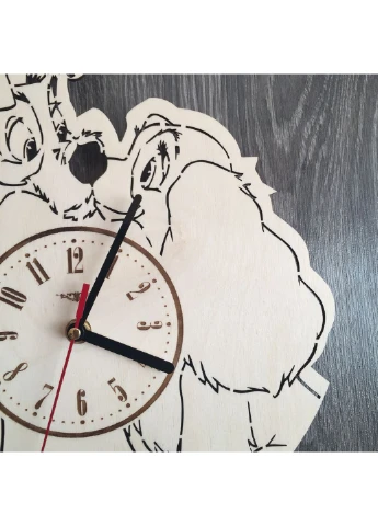 Дитячий дерев'яний годинник настінний "Леді та Блудько" 7Arts (253567082)