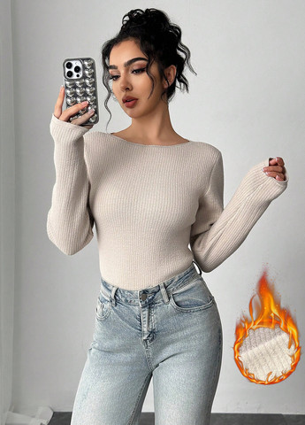 Світло-бежевий демісезонний джемпер джемпер SHEIN