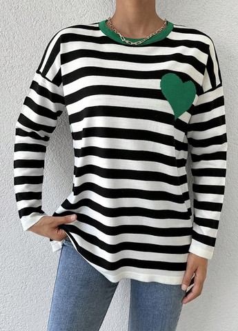 Черно-белый демисезонный джемпер джемпер SHEIN