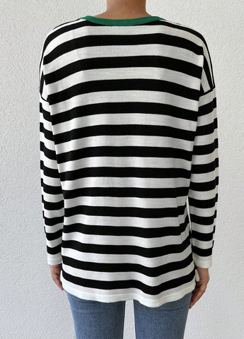 Черно-белый демисезонный джемпер джемпер SHEIN