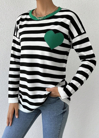 Черно-белый демисезонный джемпер джемпер SHEIN