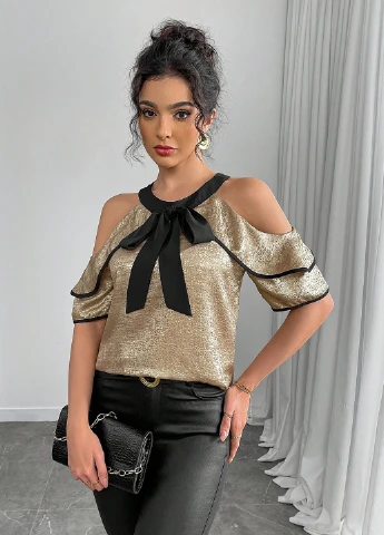 Золотиста блуза SHEIN