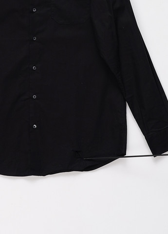 Черная кэжуал рубашка однотонная C&A