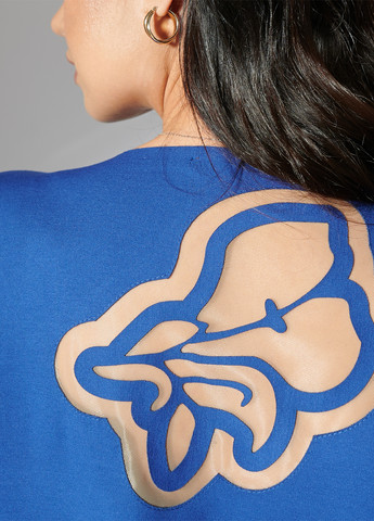 Синее кэжуал платье LibeAmore однотонное