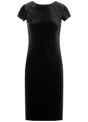 Черное кэжуал платье Oodji однотонное