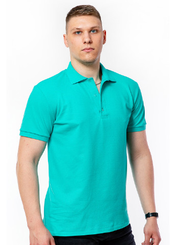 Зеленая мужская футболка поло Kosta однотонная