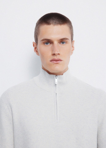 Серая футболка-поло для мужчин Springfield однотонная