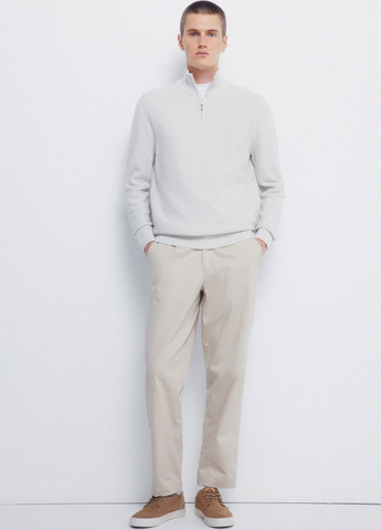 Серая футболка-поло для мужчин Springfield однотонная