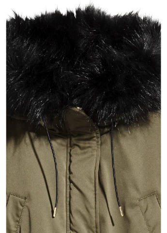 Оливкова (хакі) зимня куртка парка H&M