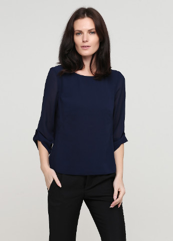 Темно-синяя демисезонная блуза Olga Shyrai for PUBLIC&PRIVATE