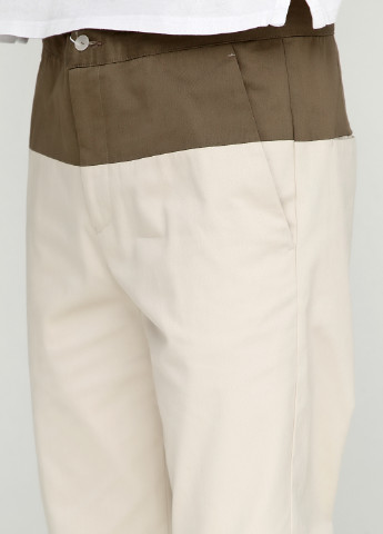 Бежевые кэжуал демисезонные прямые брюки Emporio Armani