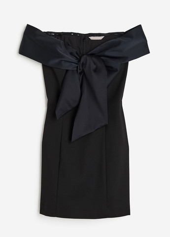 Черное кэжуал платье H&M однотонное