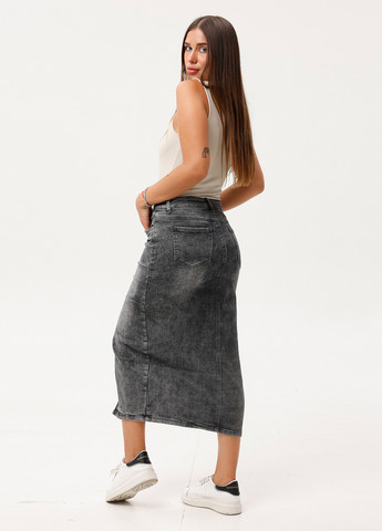 Серая джинсовая варенка юбка Icon