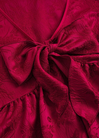 Бордовая блуза с баской SHEIN