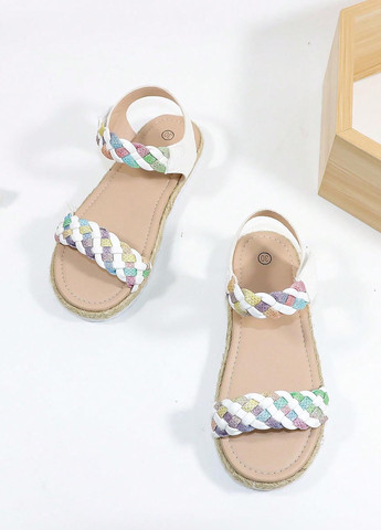 Белые эспадрильи SHEIN на плетеной подошве, плетение