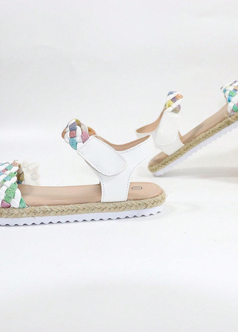 Белые эспадрильи SHEIN на плетеной подошве, плетение