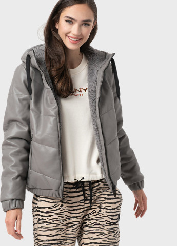 Серая зимняя куртка DKNY
