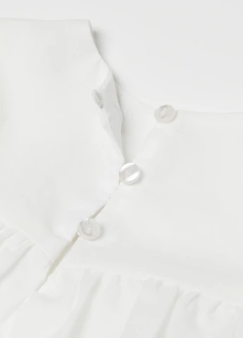 Белая однотонная блузка H&M летняя