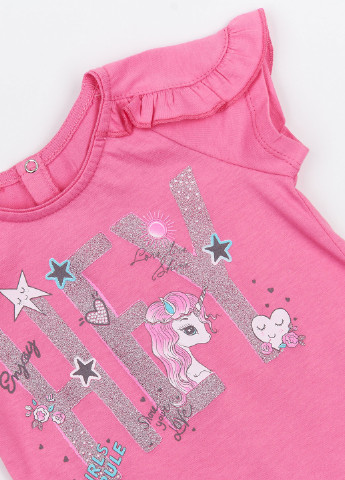 Розовая летняя футболка Ляля