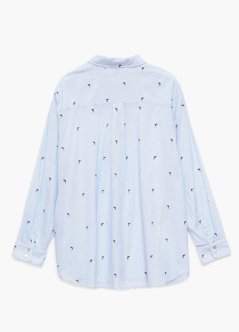 Светло-голубой кэжуал рубашка с рисунком H&M