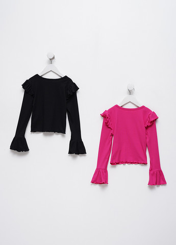 Комбинированная однотонная блузка SHEIN демисезонная