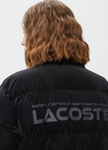 Черная демисезонная куртка Lacoste