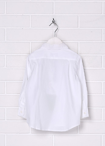 Белая кэжуал рубашка однотонная Simonetta Mini с длинным рукавом