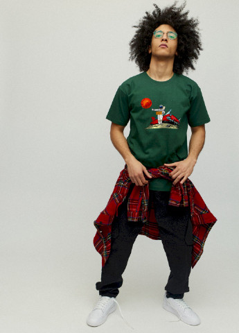 Темно-зелена футболка чоловіча YAPPI