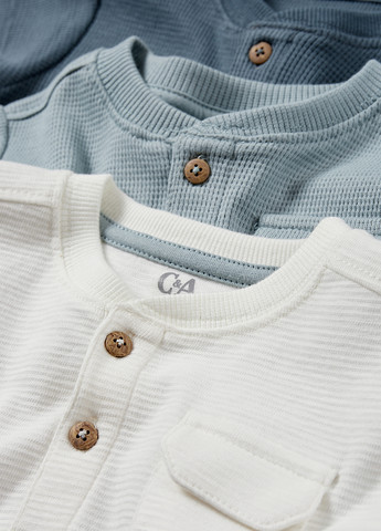 Цветная детская футболка-поло (3 шт.) для мальчика C&A однотонная