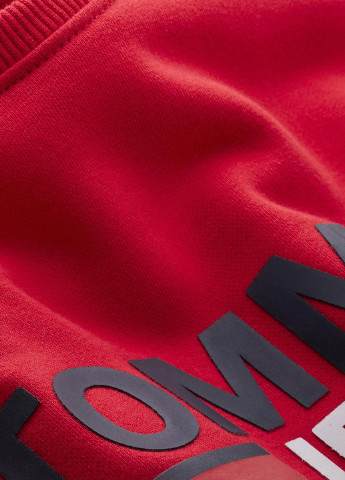 Свитшот Tommy Jeans - Прямой крой надпись красный кэжуал трикотаж - (182517062)