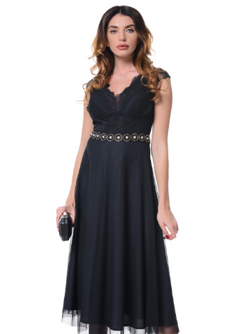 Темно-синее кэжуал платье Arefeva однотонное