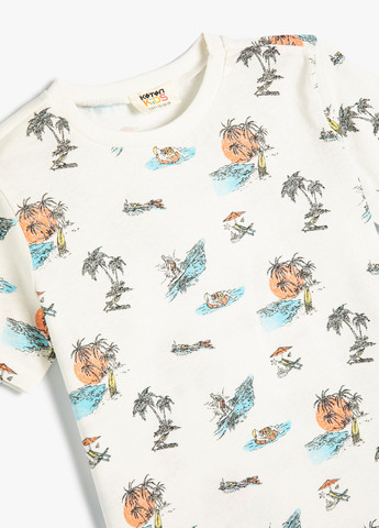 Белая летняя футболка KOTON