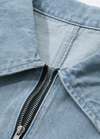 Світло-синя джинсова, кежуал сукня а-силует SHEIN однотонна