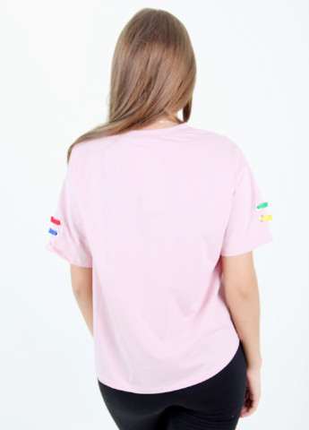 Светло-розовая летняя футболка LhuiYiCao