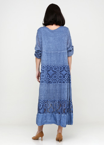 Светло-синее кэжуал платье оверсайз Made in Italy однотонное