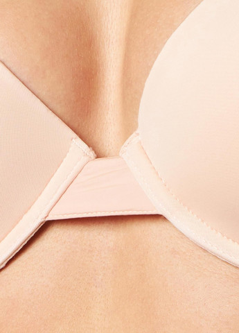 Бежевый балконет бюстгальтер Emporio Armani с косточками полиамид