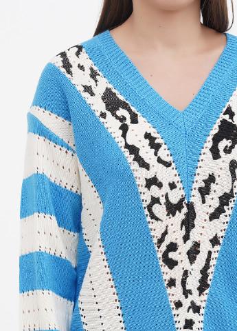 Голубой демисезонный пуловер пуловер No Brand