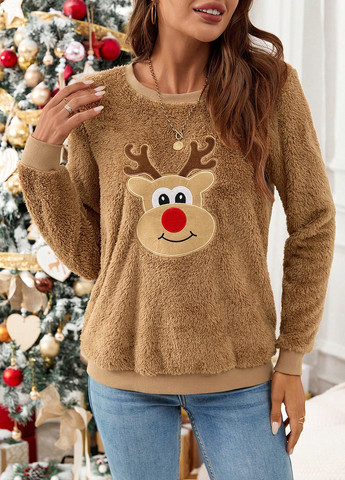 Светло-коричневый зимний джемпер джемпер SHEIN