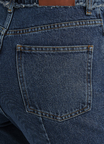 Джинси NA-KD прямі однотонні блакитні джинсові бавовна