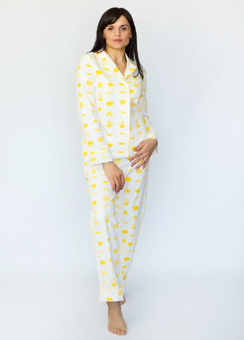 Молочная всесезон пижама (рубашка, брюки) M & G