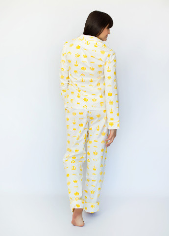 Молочная всесезон пижама (рубашка, брюки) M & G