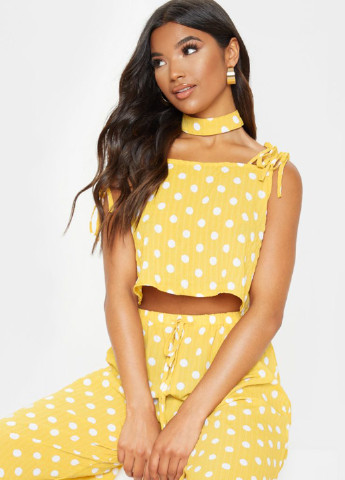 Жовта літня блуза PrettyLittleThing