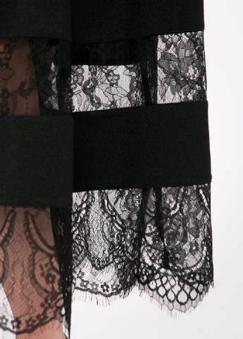 Чорна кежуал ошатне плаття з французьким мереживом флоренс чорне Tatiana однотонна
