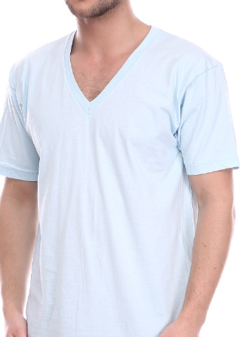Голубая летняя футболка American Apparel