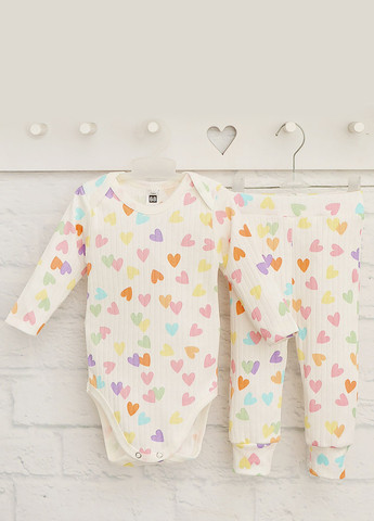 Молочний демісезонний комплект (боді, штани) Blanka