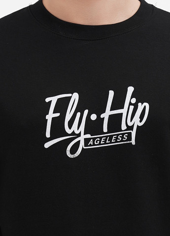 Чорний світшот Just Hoods напис без декору (361960046)